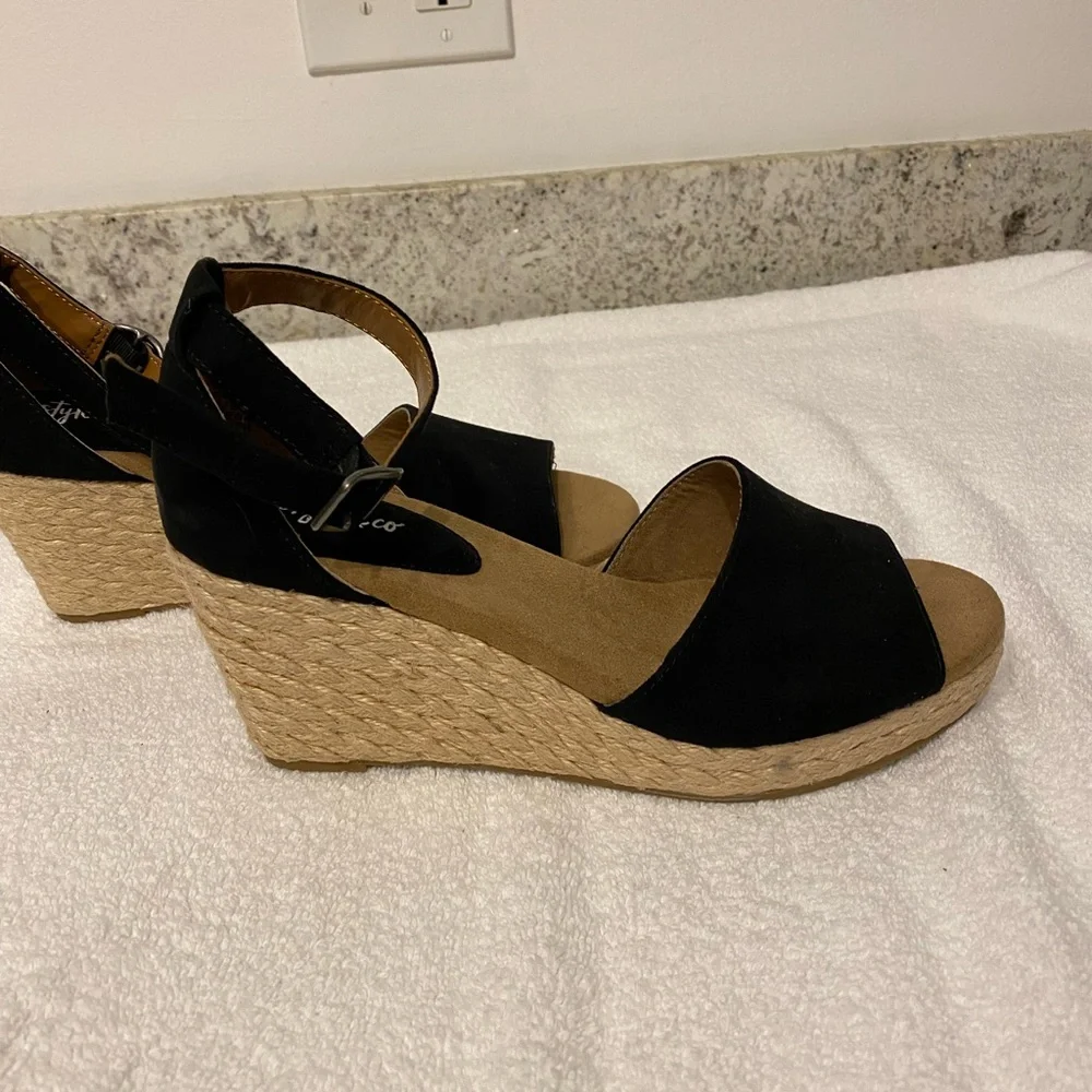 NEW Style & Co Black Espadrilles SZ 7-1/2